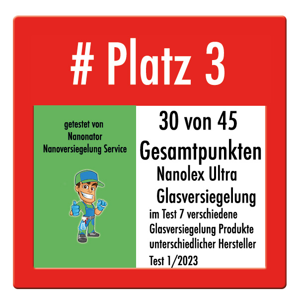 Platz 3 Test Nanoversiegelung Glasversiegelung Vergleichstest 2020