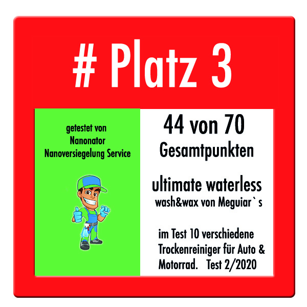 platz 3 Trockenreiniger auto test, test auto waschen ohne Wasser