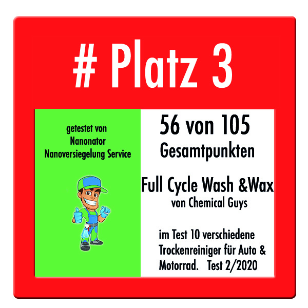 Platz 3 Motorradreiniger, wasserloser Motorradreiniger Test, wasserlos Motorrad waschen Test